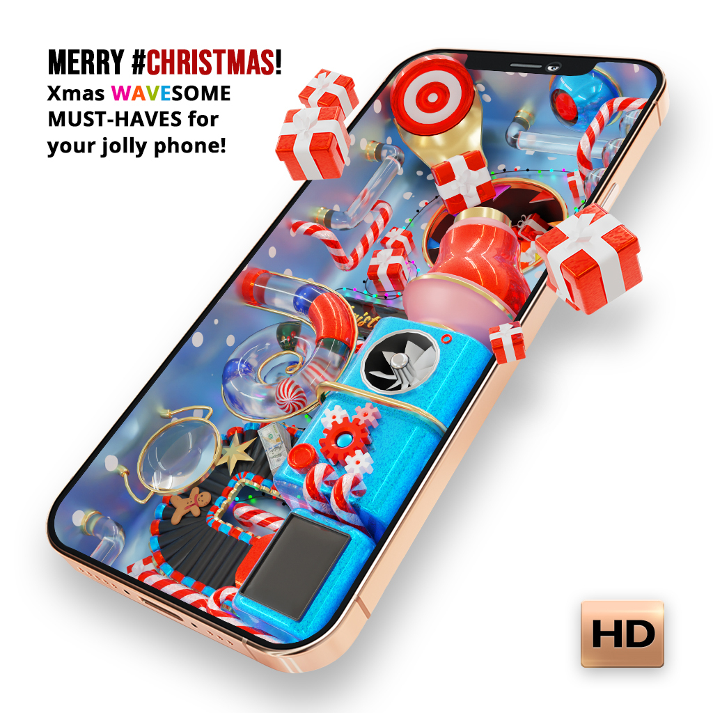 Xmas wavesome 3d wallpaper new