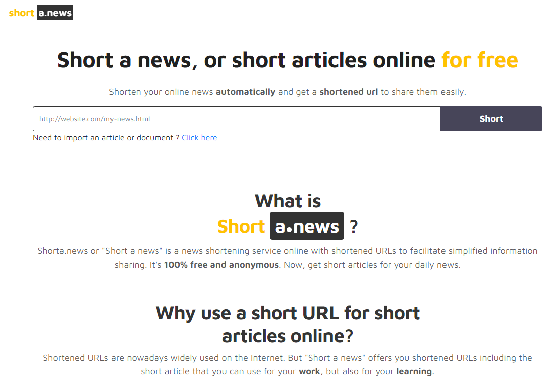 Short articles